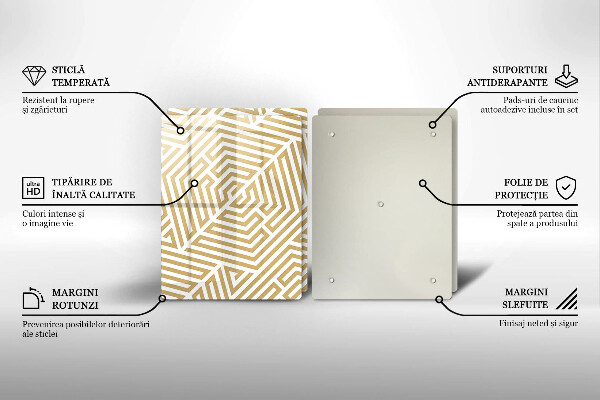 Protector pared cocina Líneas geométricas