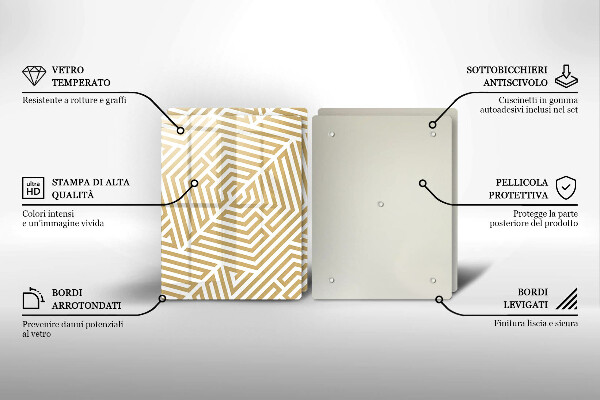 Protector pared cocina Líneas geométricas