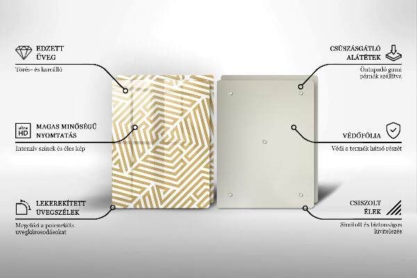 Protector pared cocina Líneas geométricas