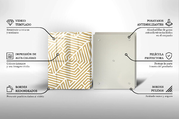 Protector pared cocina Líneas geométricas