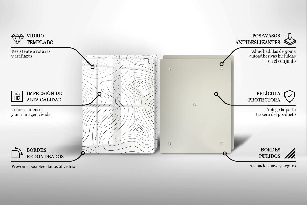 Protector pared cocina Formas abstractas