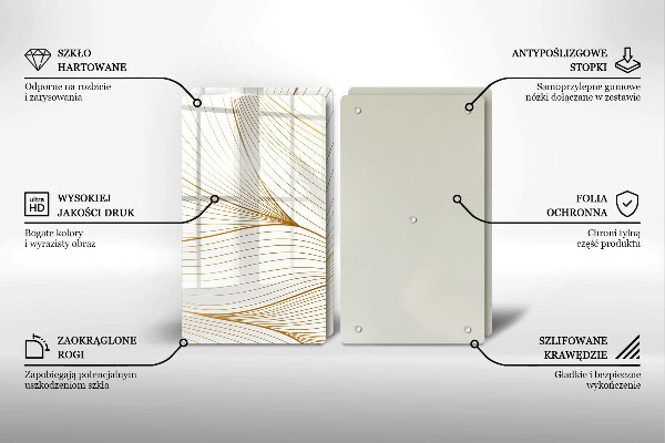 Protector pared cocina Patrón de líneas modernas