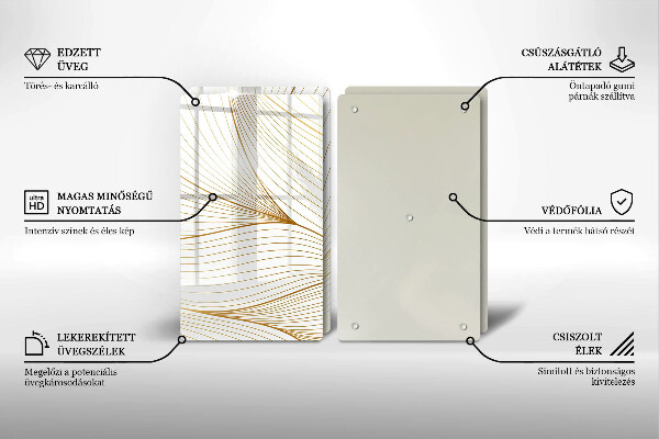 Protector pared cocina Patrón de líneas modernas