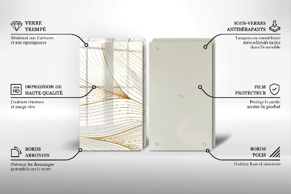 Protector pared cocina Patrón de líneas modernas