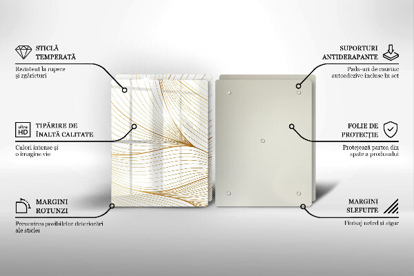 Protector pared cocina Patrón de líneas modernas