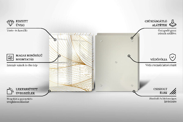 Protector pared cocina Patrón de líneas modernas