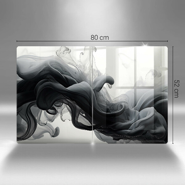 Protector pared cocina Abstracción de humo negro