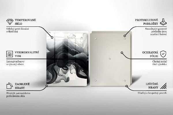 Protector pared cocina Abstracción de humo negro