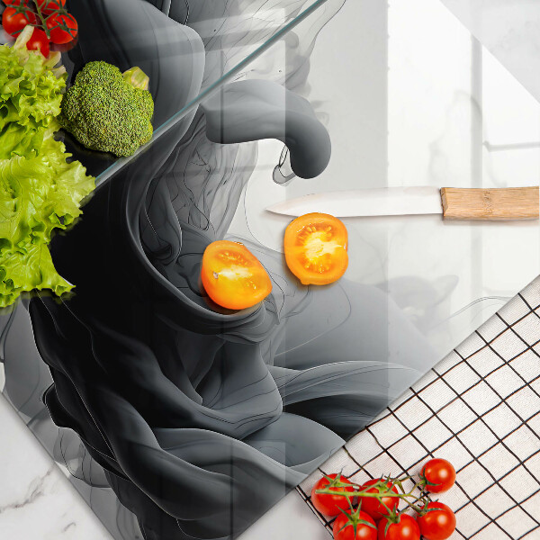 Protector pared cocina Abstracción de humo negro