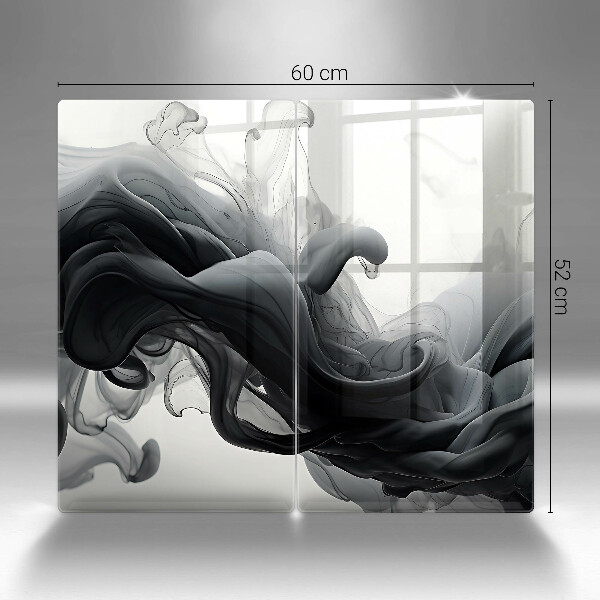 Protector pared cocina Abstracción de humo negro