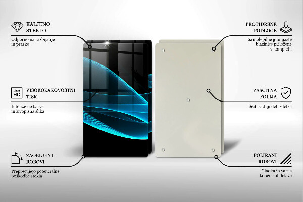 Protector pared cocina Abstracción azul