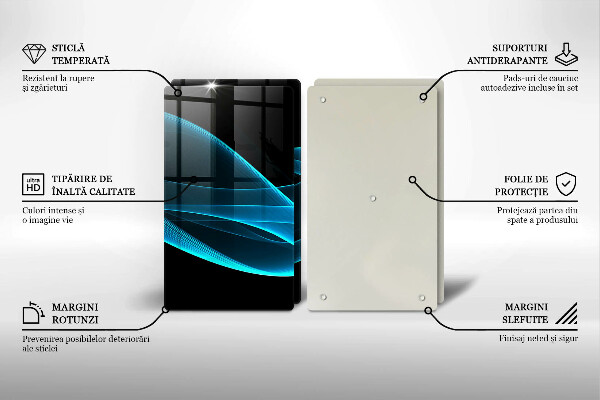 Protector pared cocina Abstracción azul