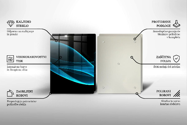 Protector pared cocina Abstracción azul