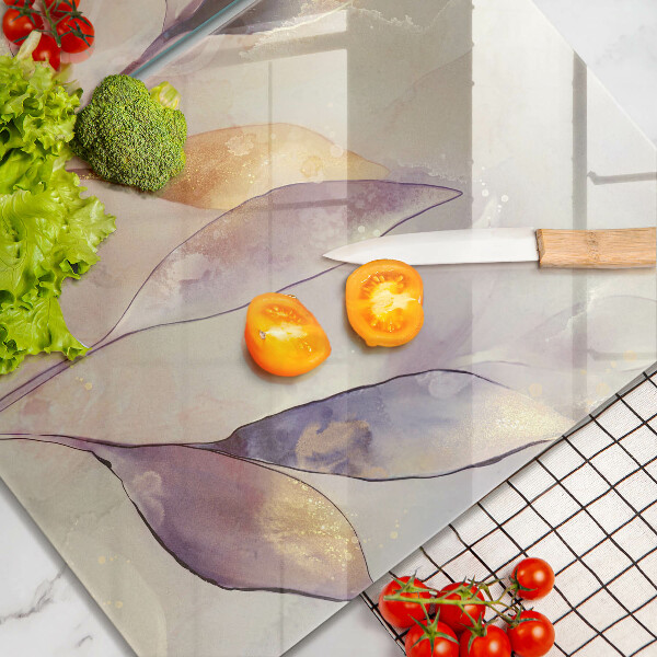 Protector pared cocina Hojas boho pintadas