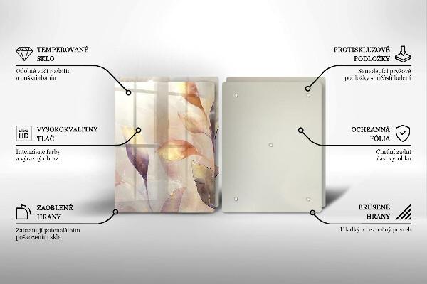 Protector pared cocina Hojas boho pintadas