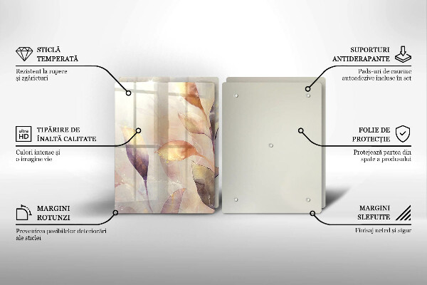 Protector pared cocina Hojas boho pintadas