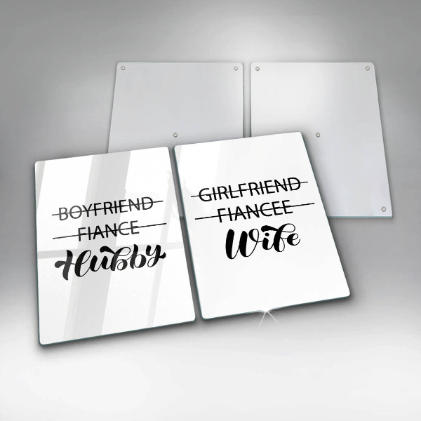 Protector pared cocina Inscripción frase patrón.