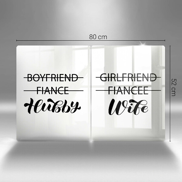 Protector pared cocina Inscripción frase patrón.