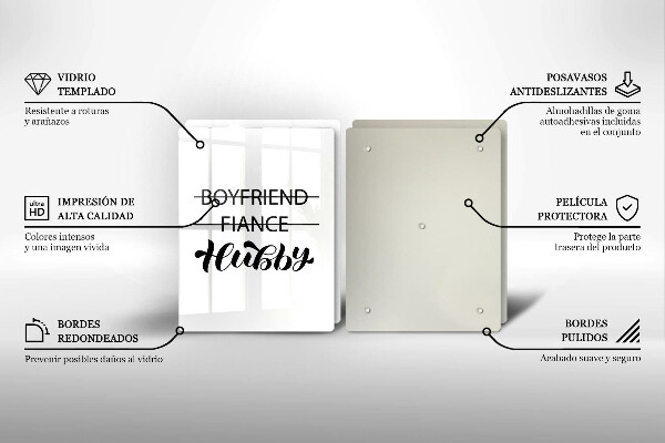 Protector pared cocina Inscripción frase patrón.