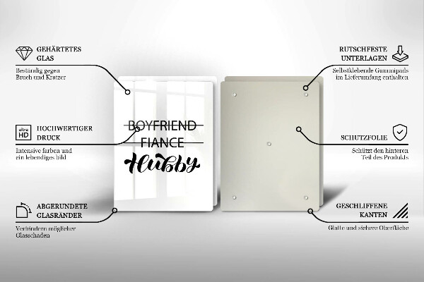 Protector pared cocina Inscripción frase patrón.