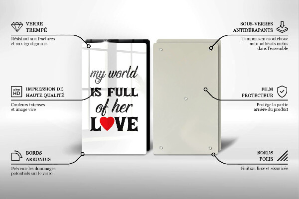 Protector pared cocina Inscripción frase