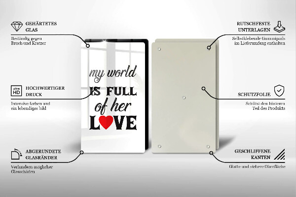 Protector pared cocina Inscripción frase