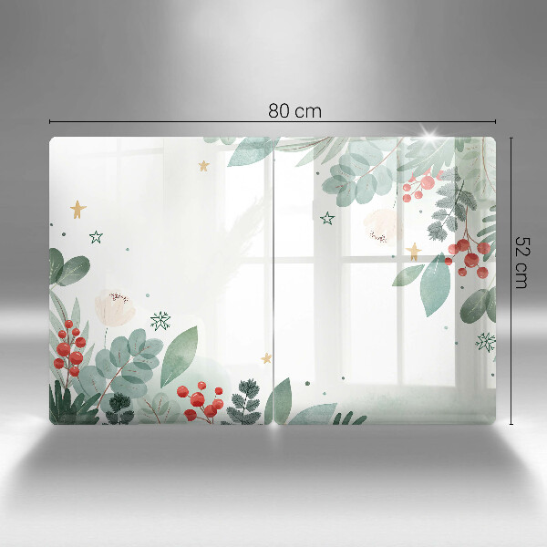 Protector pared cocina Hojas de acuarela