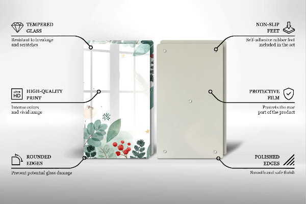 Protector pared cocina Hojas de acuarela