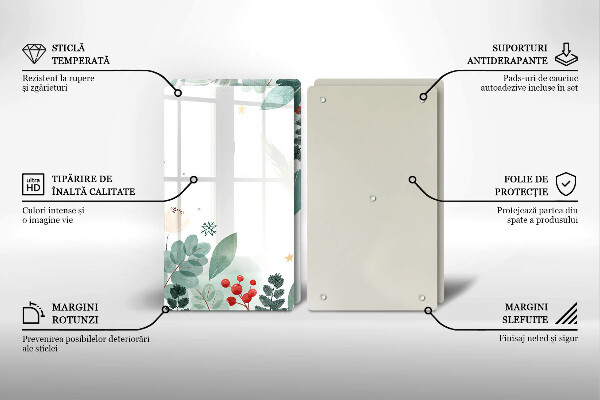 Protector pared cocina Hojas de acuarela