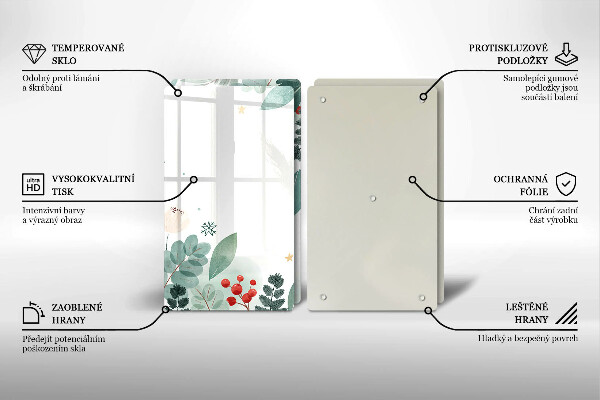 Protector pared cocina Hojas de acuarela