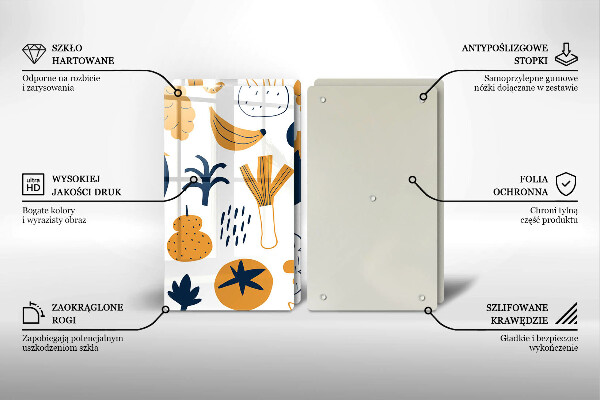 Protector pared cocina Ilustración de comida