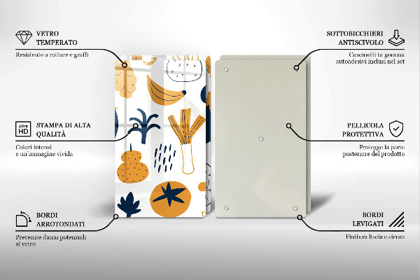 Protector pared cocina Ilustración de comida