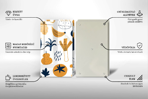 Protector pared cocina Ilustración de comida