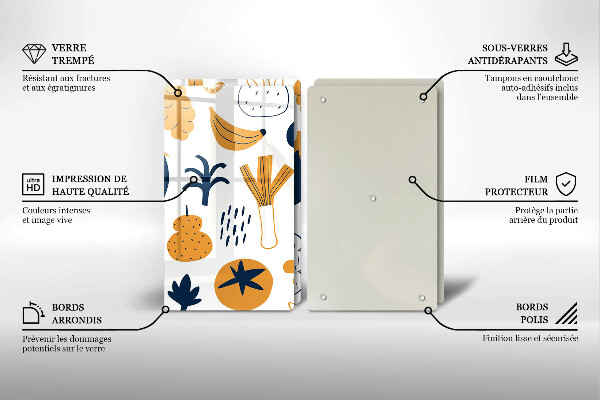 Protector pared cocina Ilustración de comida