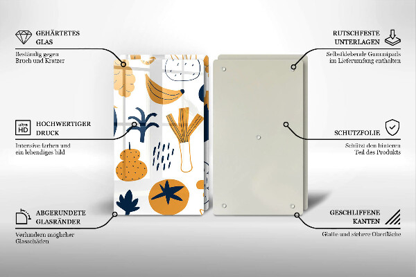 Protector pared cocina Ilustración de comida