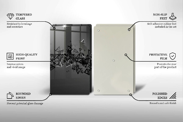 Protector pared cocina Formas abstractas 3d