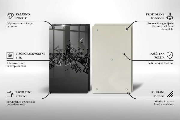 Protector pared cocina Formas abstractas 3d