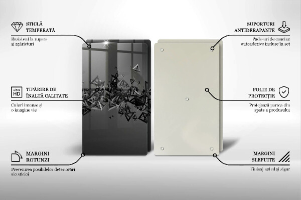 Protector pared cocina Formas abstractas 3d