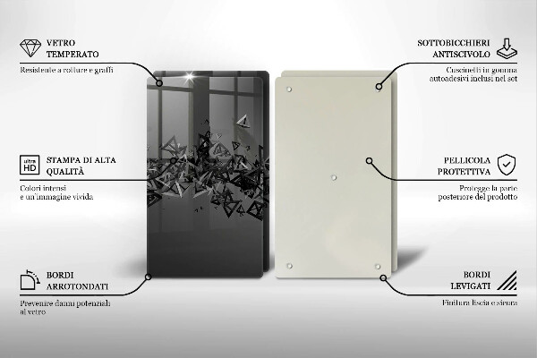 Protector pared cocina Formas abstractas 3d