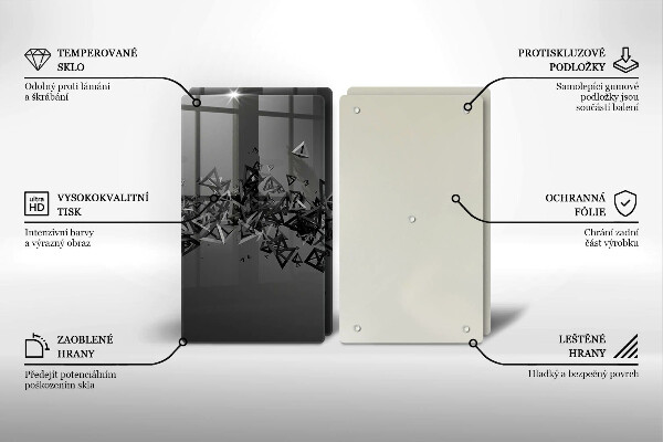 Protector pared cocina Formas abstractas 3d