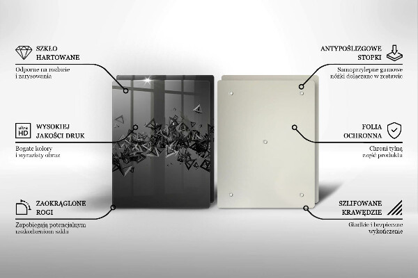 Protector pared cocina Formas abstractas 3d