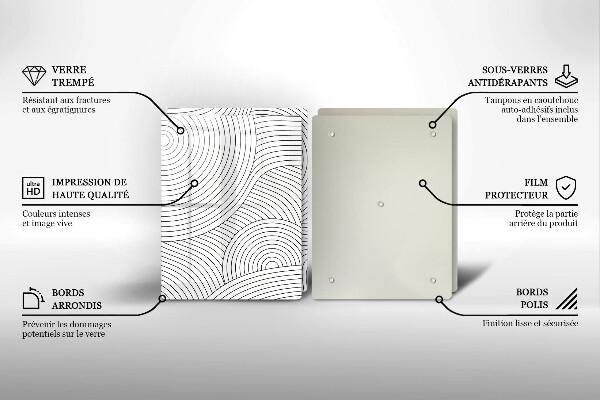 Protector pared cocina Abstracción de líneas negras