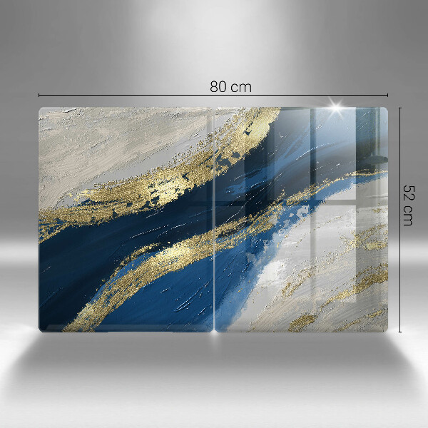 Protector pared cocina Textura con oro