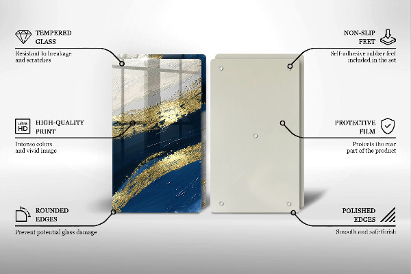 Protector pared cocina Textura con oro