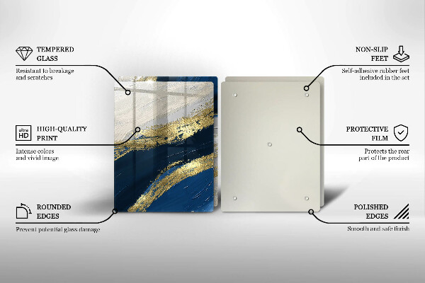 Protector pared cocina Textura con oro