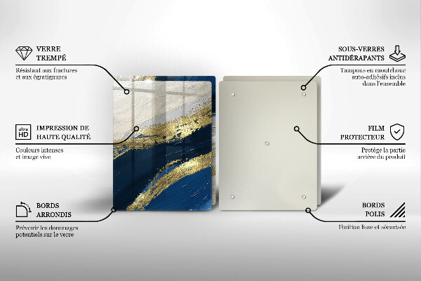 Protector pared cocina Textura con oro