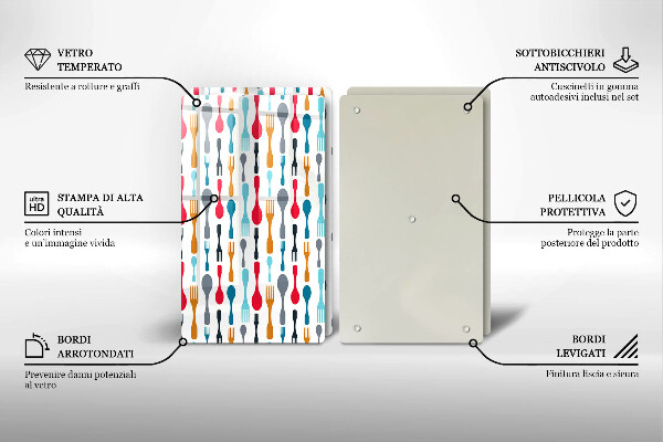 Protector pared cocina Ilustración de cuchara