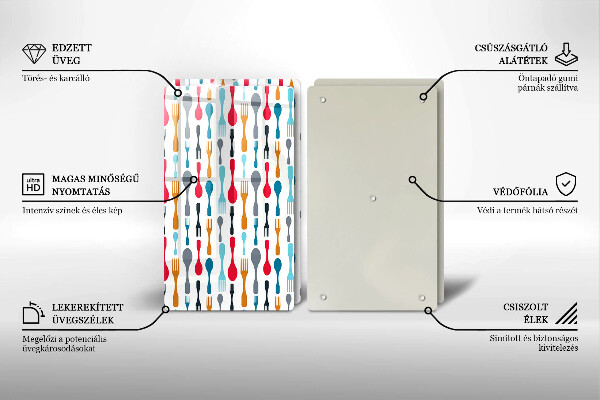 Protector pared cocina Ilustración de cuchara