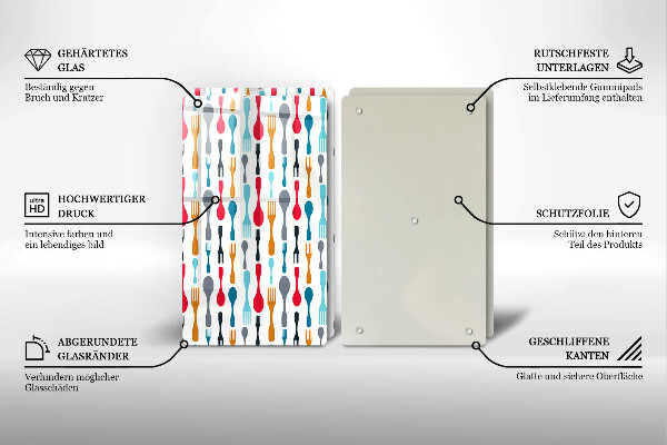 Protector pared cocina Ilustración de cuchara