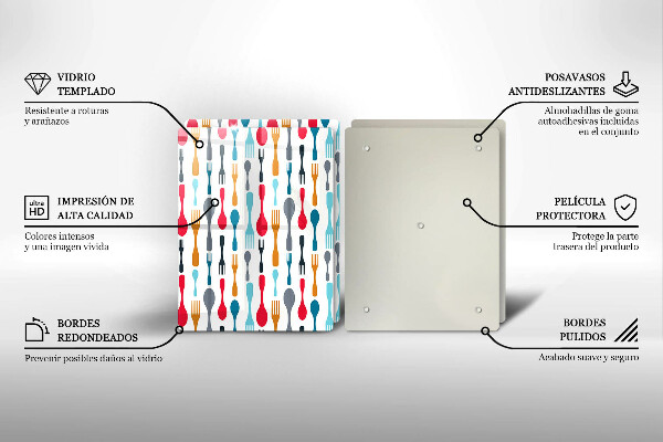 Protector pared cocina Ilustración de cuchara